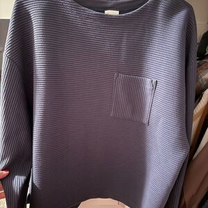 a new day Women's Ribbed Long Sleeve Top - Gray